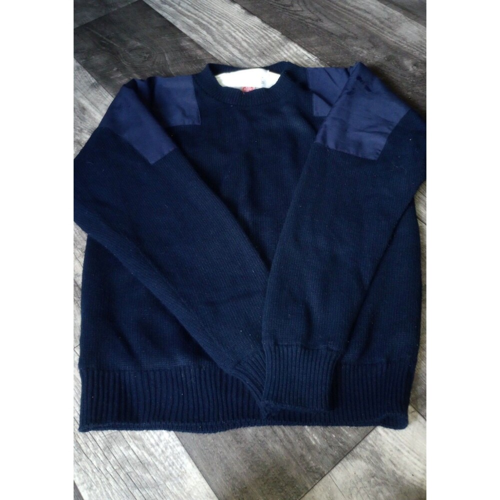 The RainSwetter Men's S Water Repellent/Wind Stopper Navy Blue Knit Sweater, Vtg